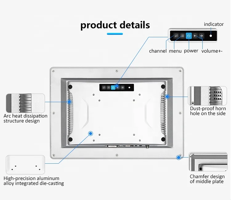 Touchthink 11.6 Inch 1920 X 1080 1080p High Resolution Industrial 1000nit High Brightness Lcd Touch Screen Monitor