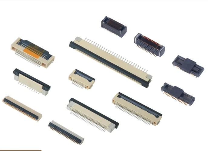 0.3mm 0.5mm 0.8mm 1mm 1.25mm 2.54mm pitch ffc fpc connector 6 12 15 20 24 26 30 37 39 40 51 60 pin zif smt fpc/ffc connector