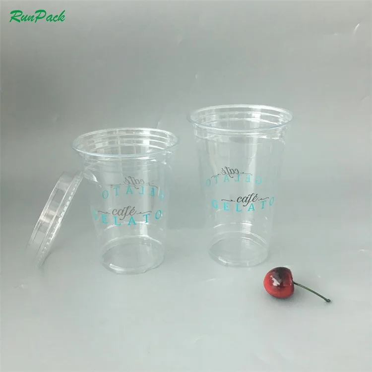 Customize design 8oz 12oz 16oz 20oz disposable PET plastic cups