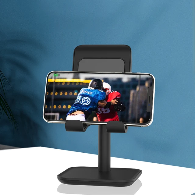 Most Popular Retractable Design Tablet Car Mount Holder with Qi Fast Desk Lamp Wireless Charger Mobile Phone Black Electric 10W