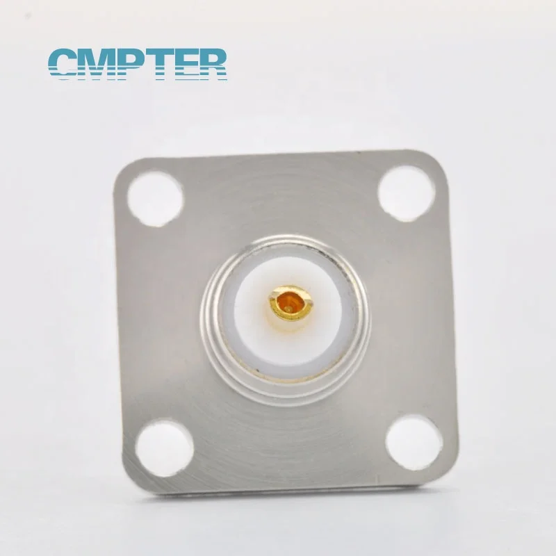 BNC Female jack connector 4 Hole Flange Receptacle with Solder Cup DC to 4GHz, BNC connector