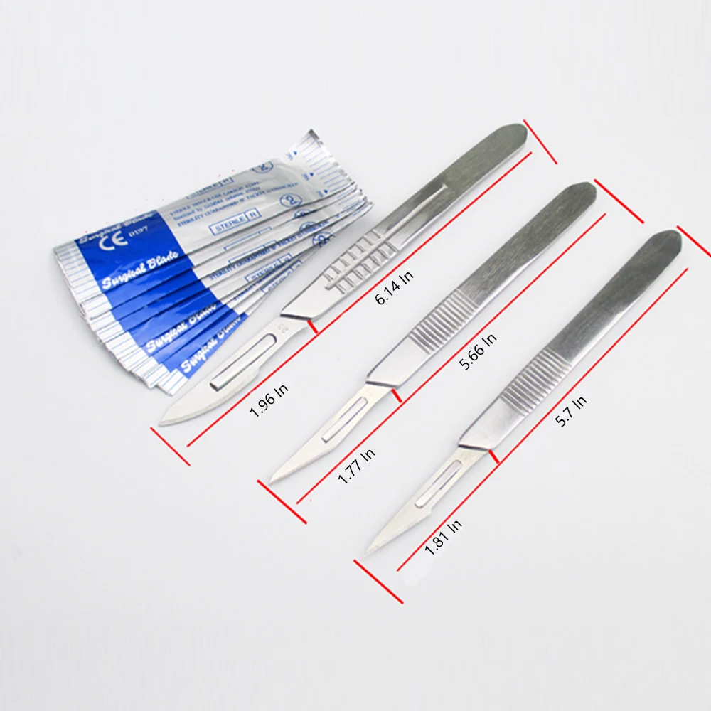 100 Pcs Stainless Handle Microsurgical Scalpel Carbon Steel Surgical Blades,Wholesale Price Sharp Scalpel Surgical Blades 11