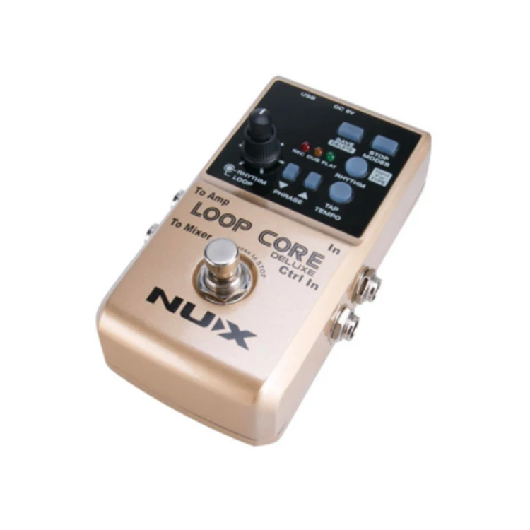 Guitar accessory effect pedal NUX professional 24 Bit LOOP CORE Deluxe Bundle loop pedal with drum machine for electric guitar