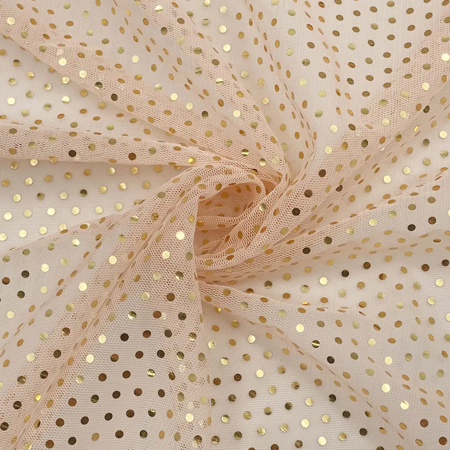 Customized polka dot flower butterfly triangle fancy kids dress multicolor glitter sequin shape tulle mesh sheer fabric