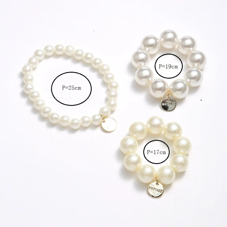 
Colorful Imitation Pearl Hair Rope for Women Elastic Beaded Hair Rubber Bands Accessories 