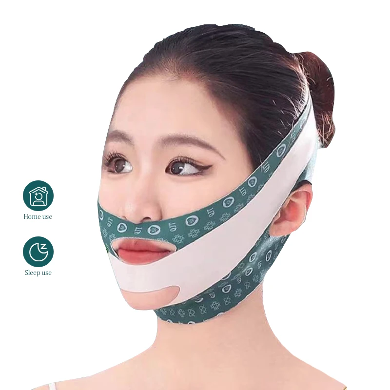 hot selling green cheek shaper slimming V Lifting bandage for face