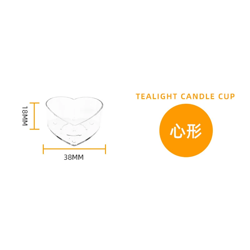 PC Clear Round Plastic Tealight Cups Polycarbonate Candle Holder High Quality Candle Cup for Candle Making