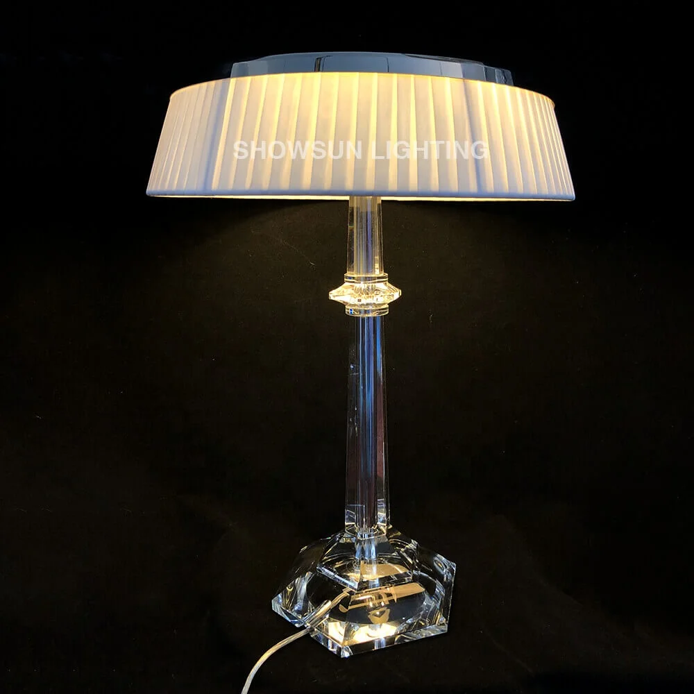 European style luxury crystal table lamp bedroom home modern bedside table lamp