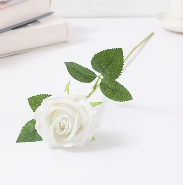 Artificial Velvet Roses Single Flower Factory wholesale Multiple colors Real Touch Eternal Rose flower wedding Decorative