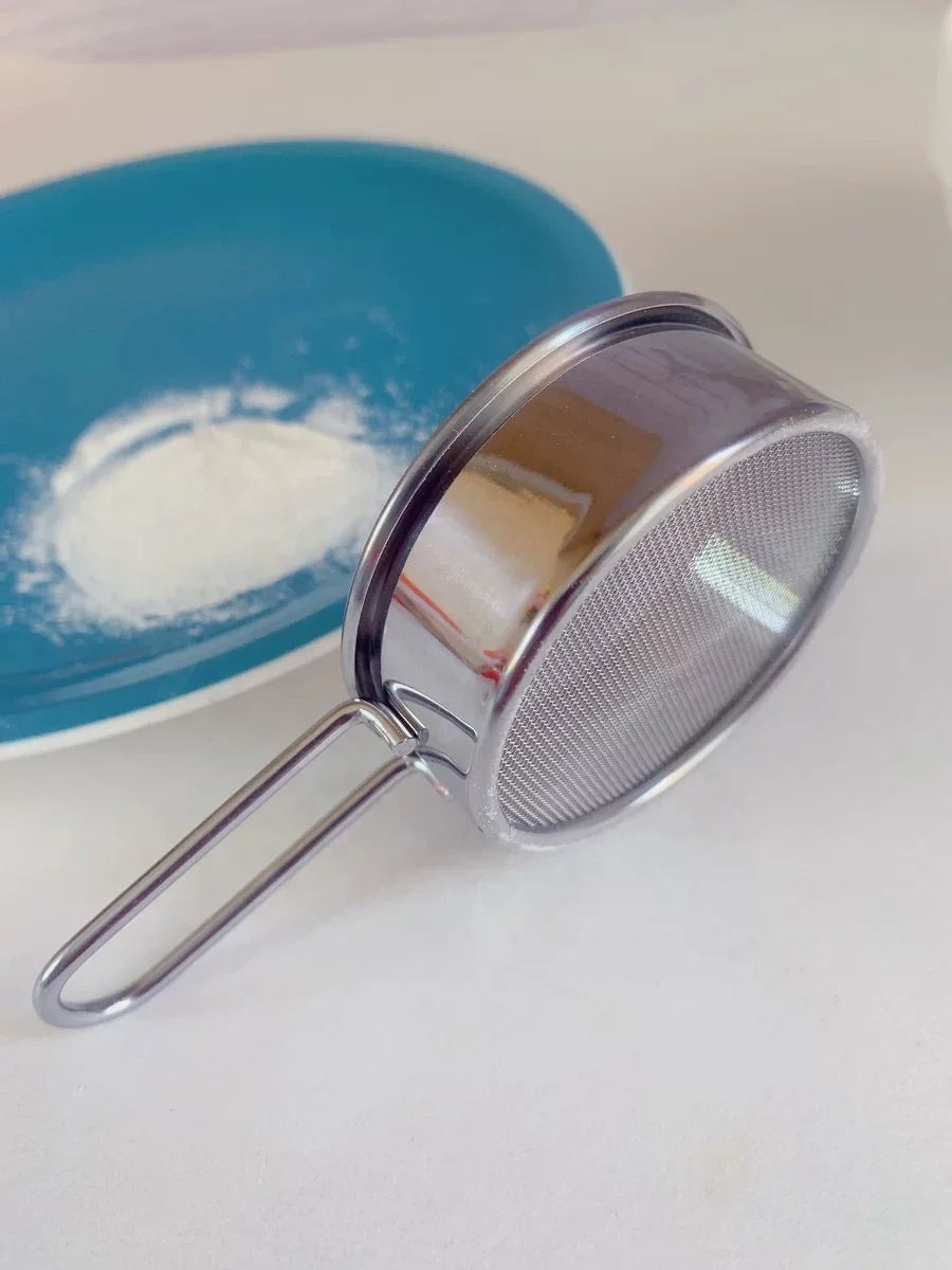 Stain Steel Mini Small Icing Sugar Sieve Stainless Steel Strainer Flour Sifter with Handle for Baking Coffee