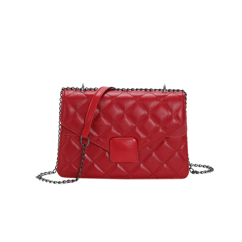 Fashion Women Solid Shoulder Bag Female PU Leather Portable Handbags Puff Plaid Travel Soft Pouch Satchel Clutch Bags for lady