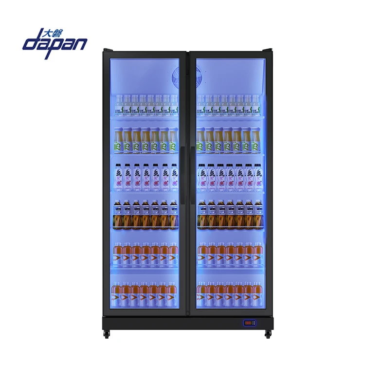 Стеклянная дверь дисплей для напитков стеклянная коммерческий