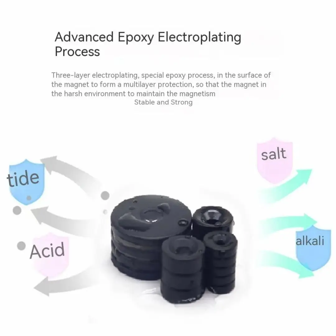 Customized N42 N52 Neodymium Disc Hole Ring Magnet Strong Permanent Sintered Ndfeb Fishing Magnet Countersunk Magnetic Materials