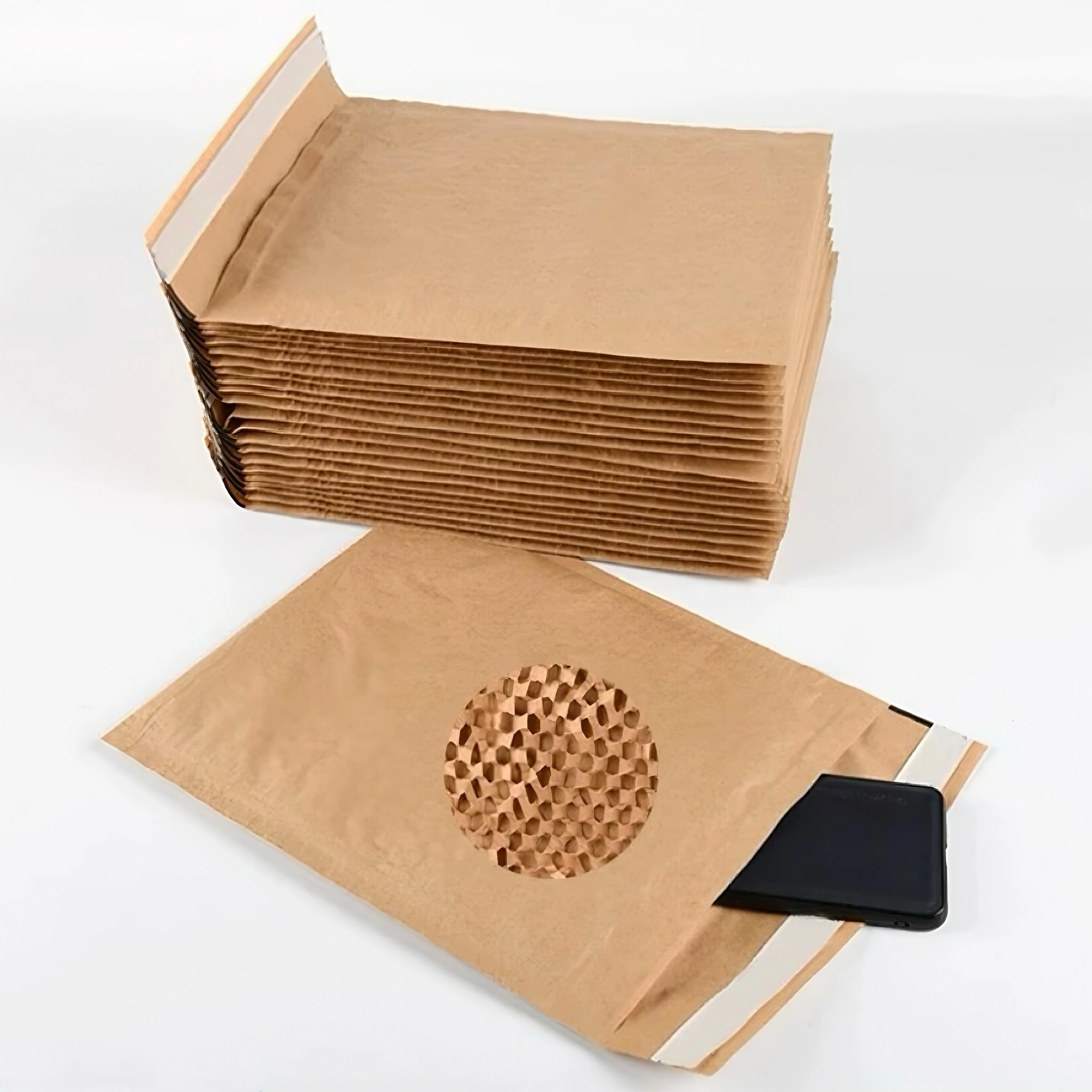 Wholesale custom kraft corrugated bubble mailer biodegradable paper padded envelope