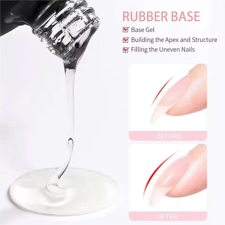 Klana Gel Free Sample Rubber Base Gel Polish Soak Off Gel Nail Polish Private Label Customs Logo Base Color Coat For Nails