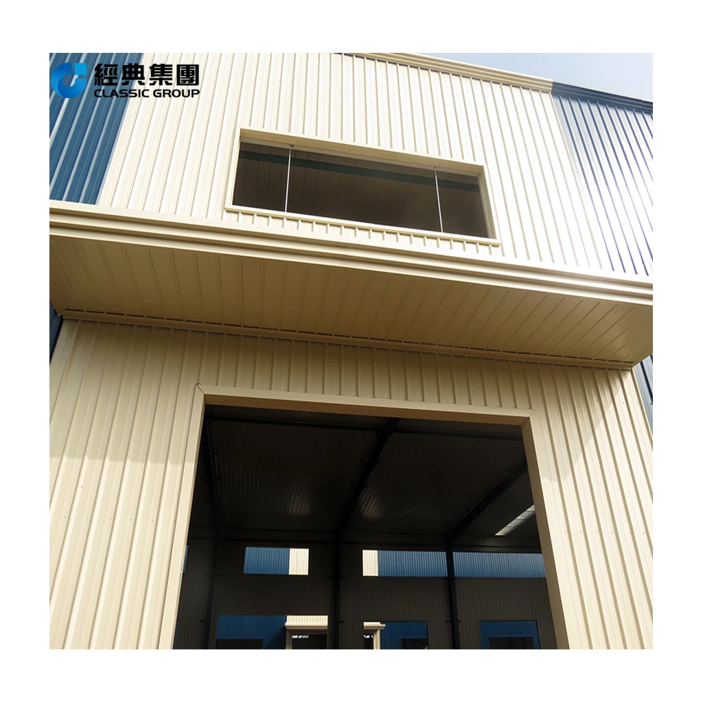 Welded H Beam Steel Frame Building Prefabricated Storage Steel Warehouse with 10Ton  crane