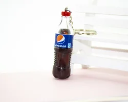 2022 Wholesale Mini Beverage Bottle Keychain Pendant Wholesale Simulation Carbonated Drink Bottled Keyring