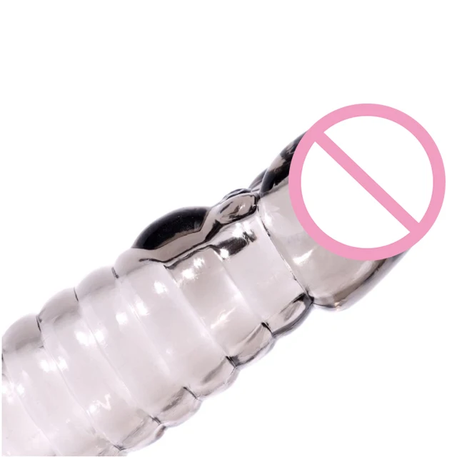 High Quality Penis Sleeve Condom Reusable Transparent Crystal Condoms Sex Toy Hot Selling Crystal Condom Penis Sleeves Wholesale