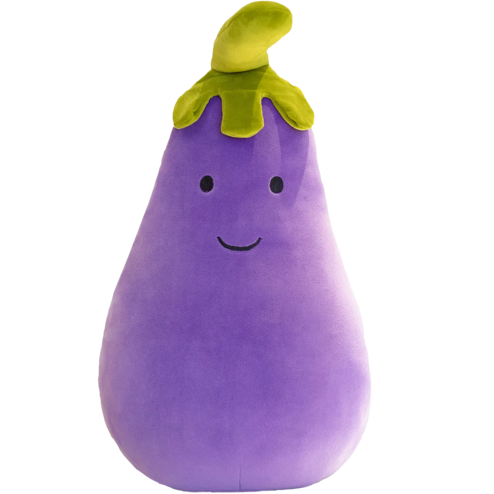 Custom Mood Vivacious Eggplant bolster Plush Pillow Cushion Cute Soft Stuffed Vegetables Toys Pillow
