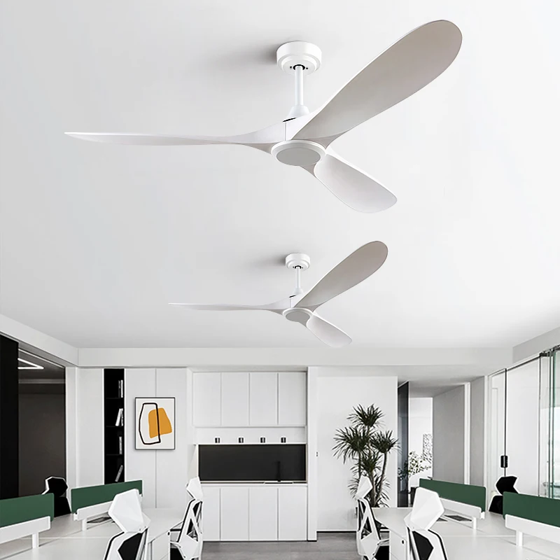 Powerful Silent DC Motor Modern 70 Inch Three Blades Ceiling Fan with Remote Control Thick ABS Blades Simple Large Ceiling Fan