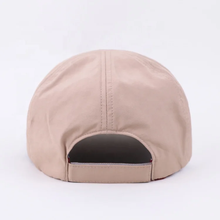 Qianzun sport material active hat side embroidered adjustable quick dry reflective blank 6 panel nylon custom baseball cap