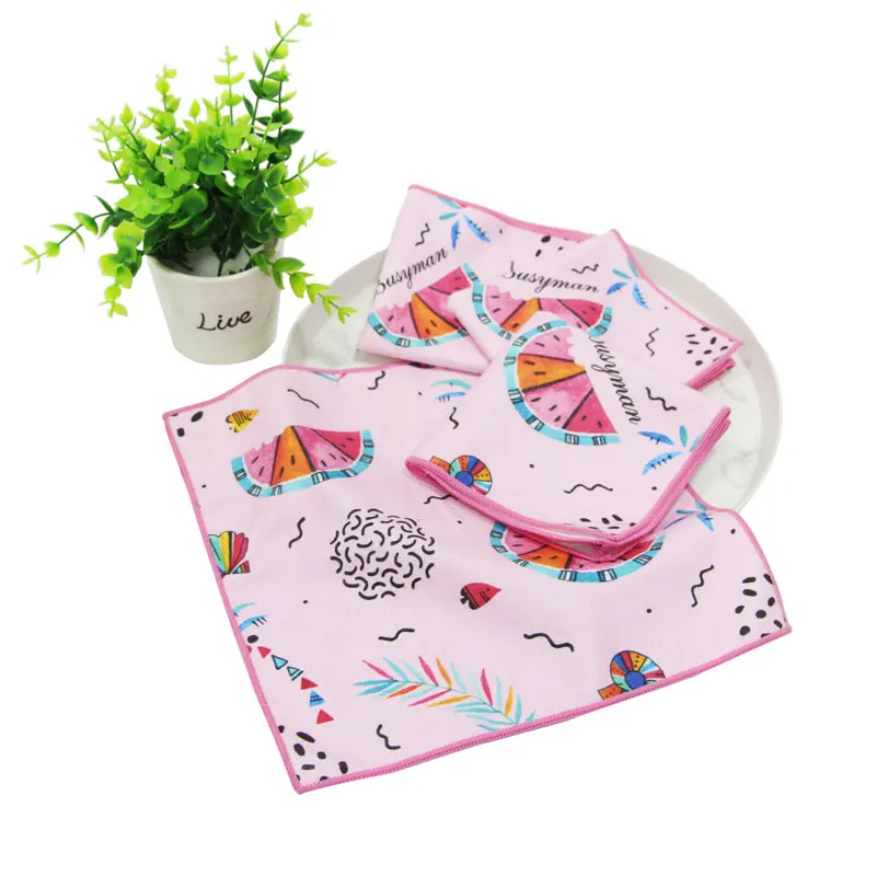 Baby cartoon face towel Wholesale custom 100 cotton Digital Printed Hand Towel