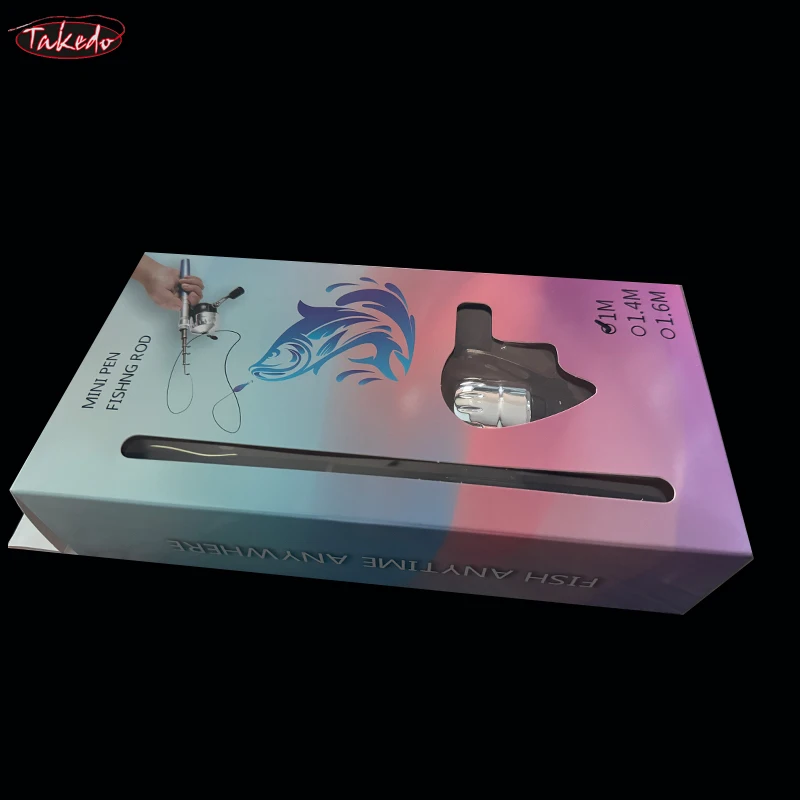 TAKEDO 1.0M 1.4M 1.6M Aluminium Alloy Pen Fishing Rod And Reel Mini Telescopic Pocket Travel Rod Ice Fly Boat Rod