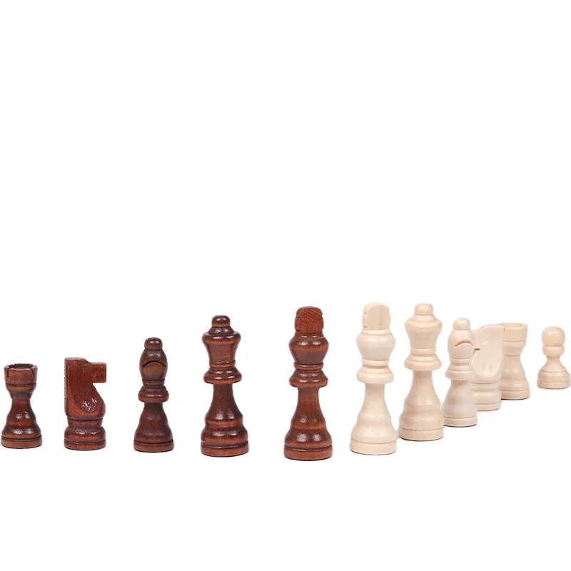 2 2.5 3 Inch King Figures Chess Game Pawns Figurine Pieces Set Replacement  Wooden Chess Pieces