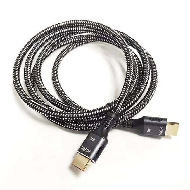 OEM 4K 8K UHD Braided Nylon High Speed 2.1 HDMI Cable Cord for Sony TVs PS5 Gaming Monitor