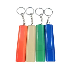 Customize Logo and color portable 4pcs Mini capacity ABS plastic Smoke can Cigarette Case with Key Ring Pocket cigarette box