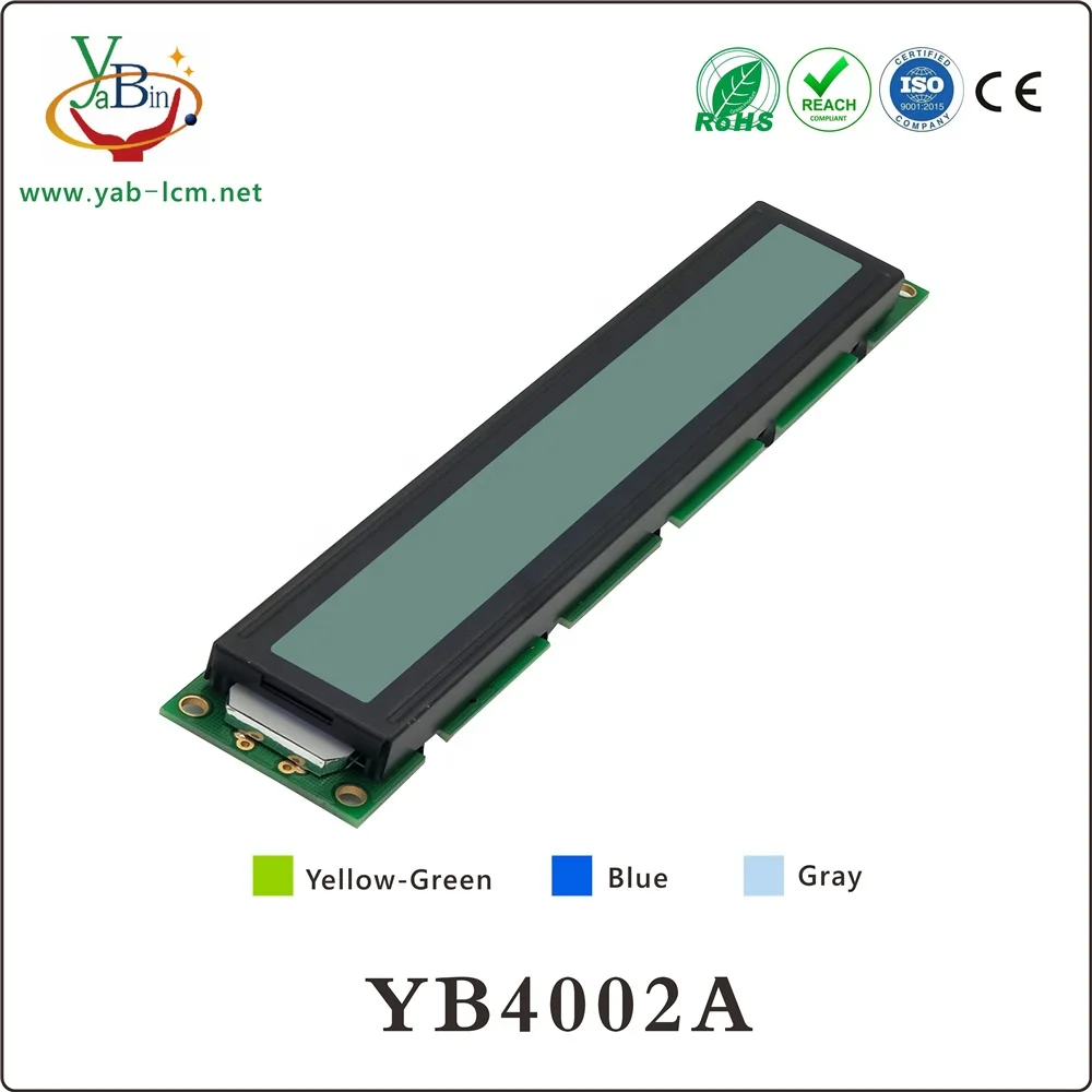 Low Cost Monochrome Character Lcd module display 40X2 (Size: 182x35.5mm)