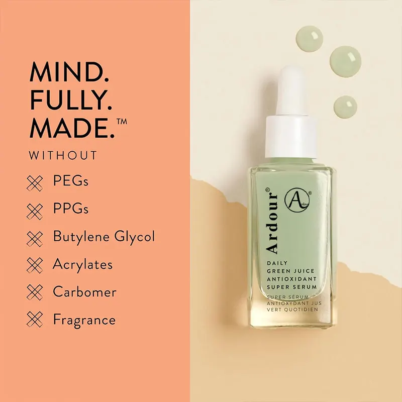 Daily Green Juice Antioxidant Serum Improves Skin Tone Niacinamide  Hyaluronic Acid Vegan Cruelty Free  1 fl oz face oil serum