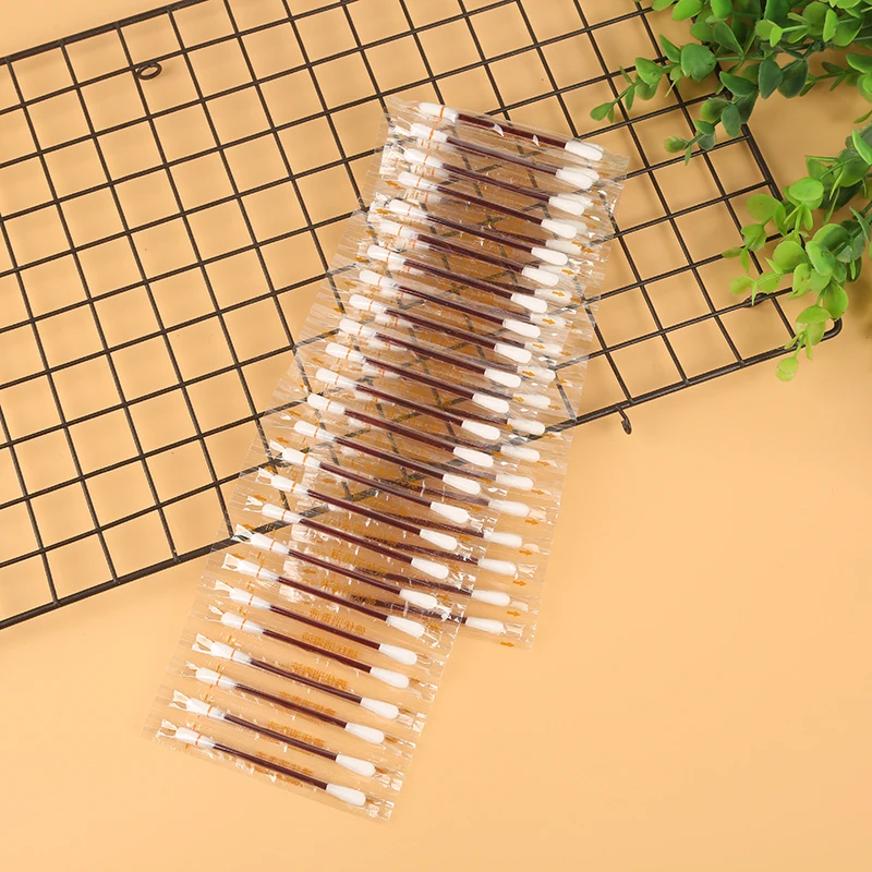 
30 PCS New Style Individual package double headed Iodine cotton Swab Liquid Filled Cotton Swab for baby adult clean in stock 
