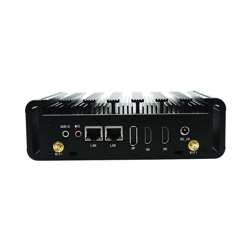 Manufacturer Intel Pentium 6405u 2*HD DP Mini Computer Support Dual Lan 2*COM Fanless Industrial mini PC