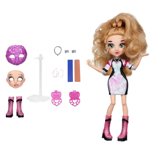 DIY Beauty Perfume Doll Toys 9 Inch 11 Joints Solid Body 3D Eyes Girl African Baby Black Dolls For Kids