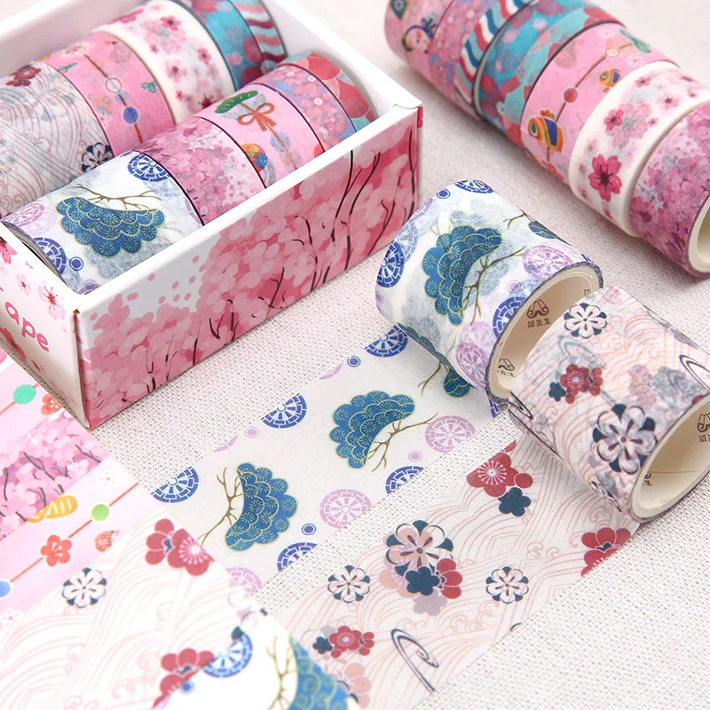 Custom Print Colored Decoration Adhesive Paper Masking Washi Tapes New Styles Washi Tape
