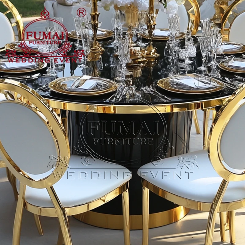 One-stop Supplier Wedding Table Stylish Hotel Furniture for Parties and Events Stainless Steel Wedding Tables