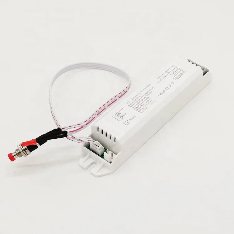 3-30W emergency backup led driver with external test button indicator