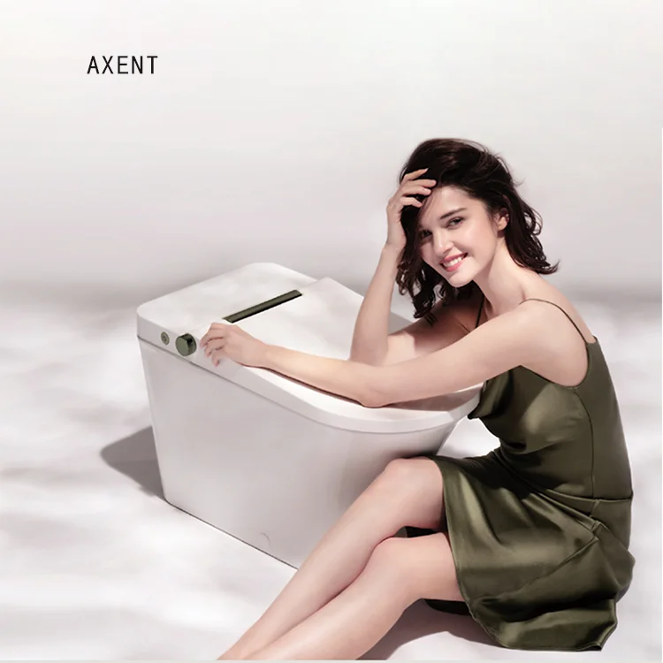 AXENT Women Sensor Auto Dry Flush Smart Pedestal Toilet Bowl