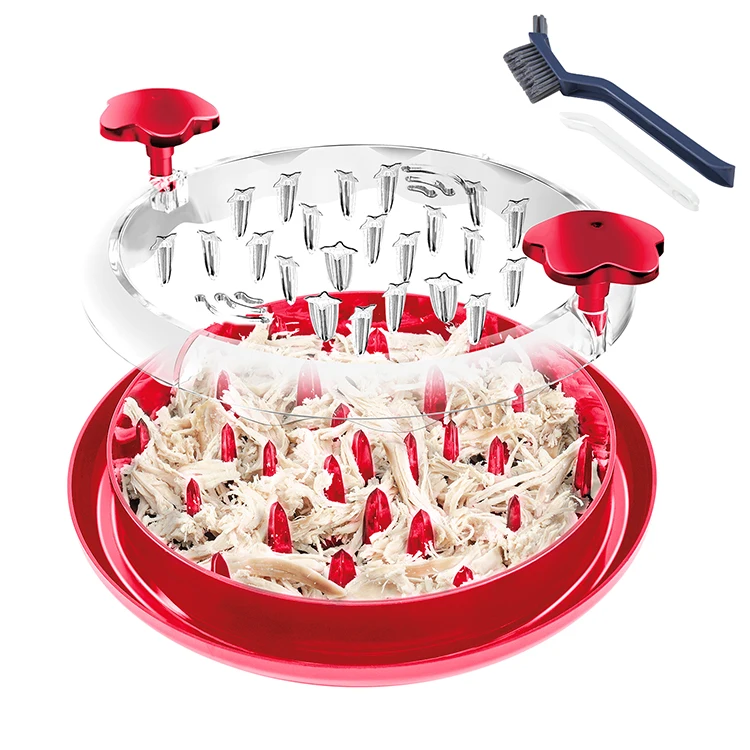 2023 non-stick twist chicken shredder tool shred machine meat and chicken breast shredder with clear lid