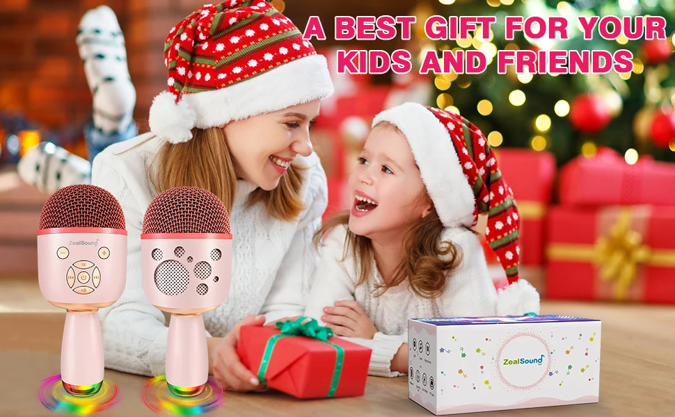 2022 New Style Customize Logo Kids Gift Wireless Disco Led Handheld Speaker Karaoke Microphone With Ce Rosh Fcc