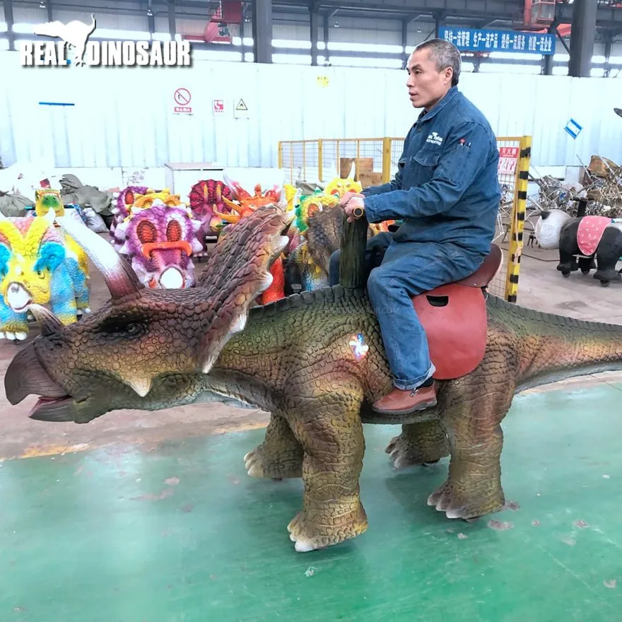 Amusement park Electrical Walking robot dinosaurs rides for sale