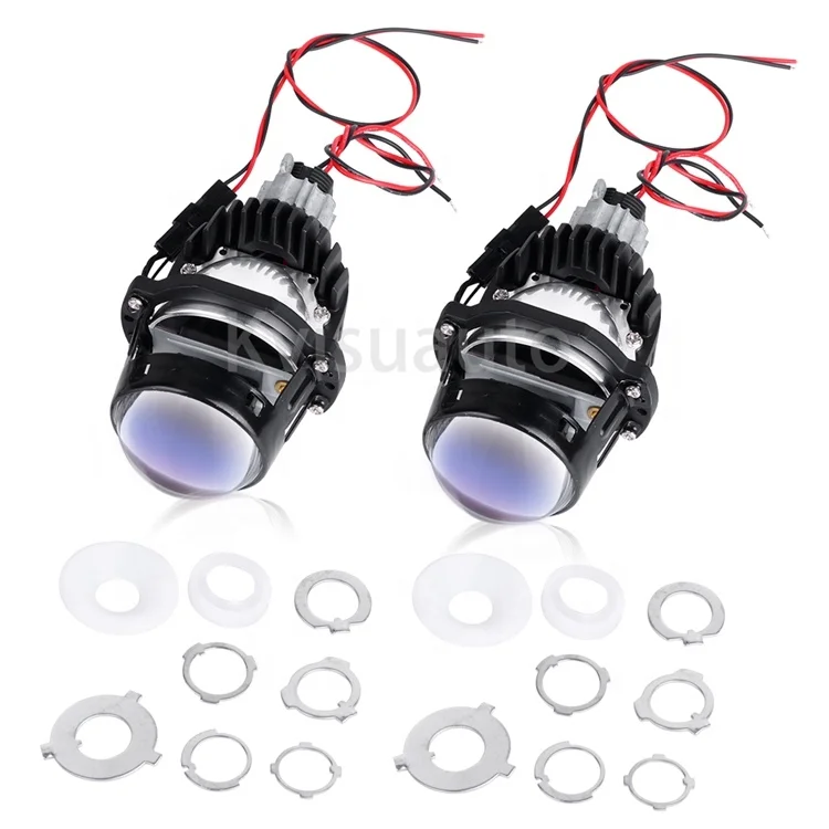 CQL KVISUAUTO 2.0 inch Lenses For Headlights Bi led Projector Tuning Blue Lens 8270LM LED H7 H4 9005 9006 Car Lights Accessories