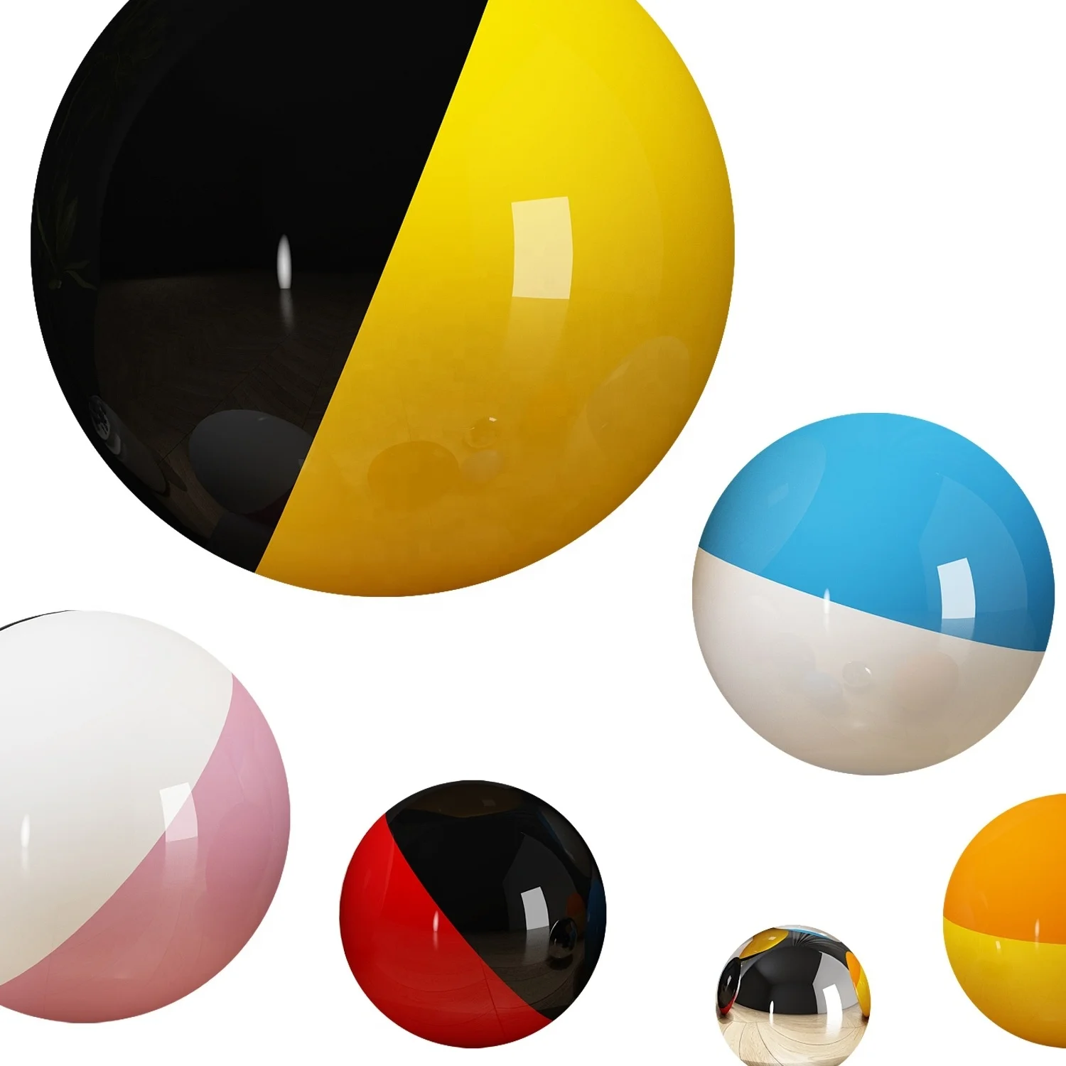 Custom Made Colors 100mm Polished Metal Garden Red Blue Rainbow Stainless Steel Ball Hollow Sphere Large Sphere For Sale  SS201