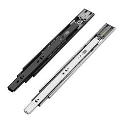 Top Quality Hardware Soft Closing 3 Section Ball Bearing Cabinet Sliding Channel Telescopic Drawer Slider