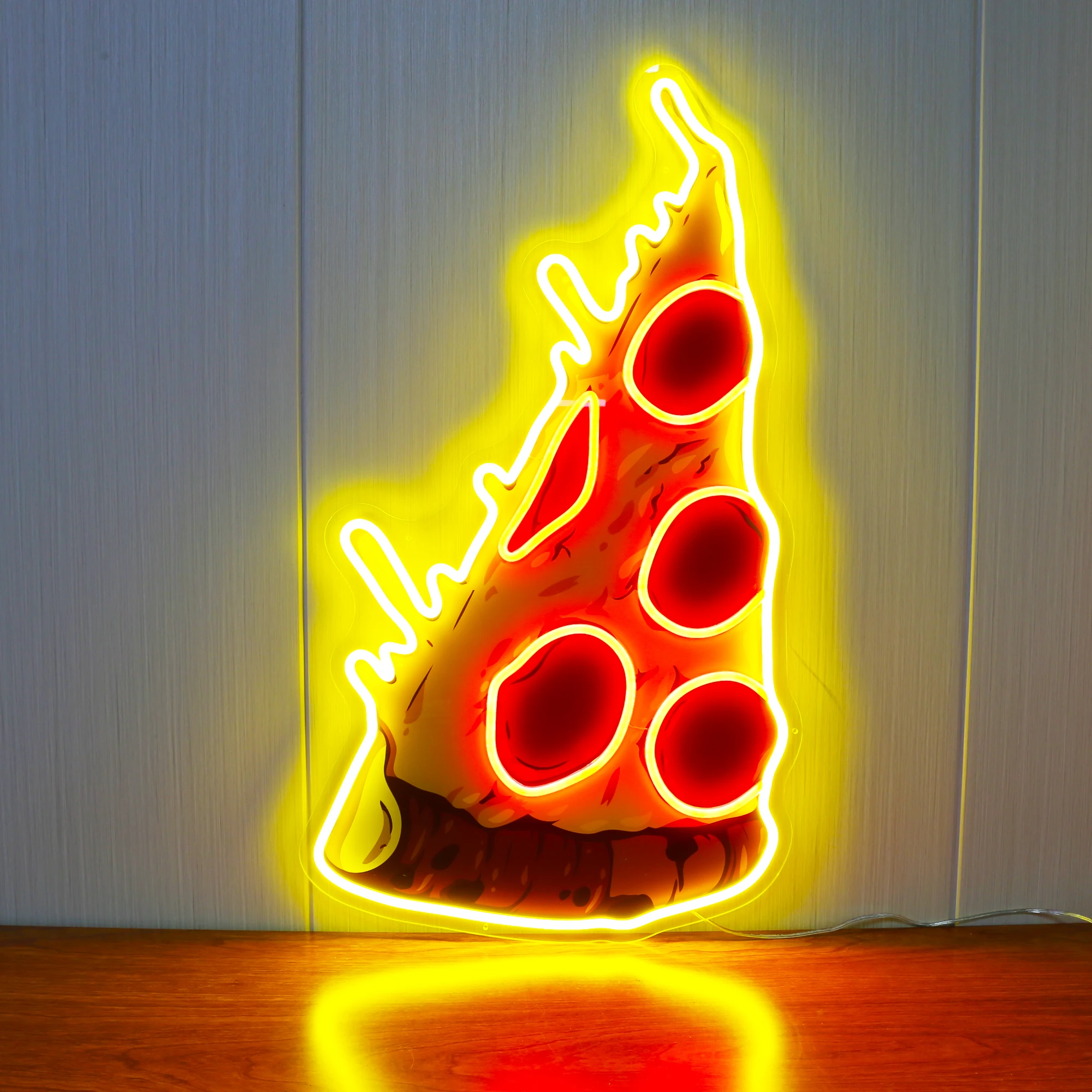 Неоновая вывеска для пиццы