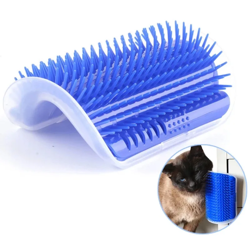 Cats Corner Massage Self Groomer Comb Catnip Rubs Tickling Pet Hair Remover Bath Hair Brush