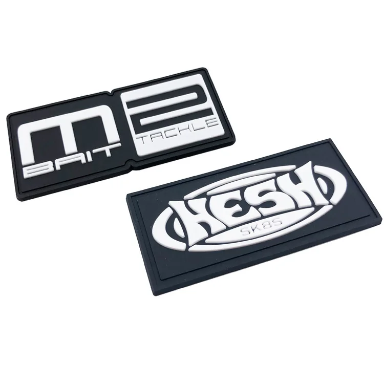 Пользовательские Оптовые ПВХ логотип патч тиснение впрыска Резиновые Патчи для одежды