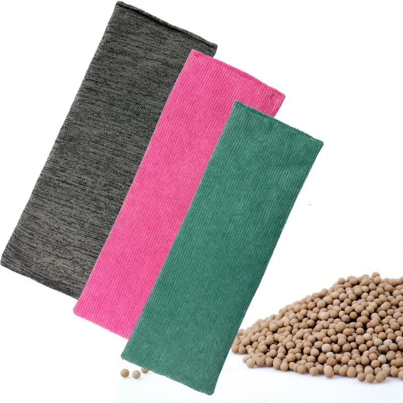 custom health care products magic heat pad neck and shoulder wrap wheat bag heat pack microwavable for pain relief