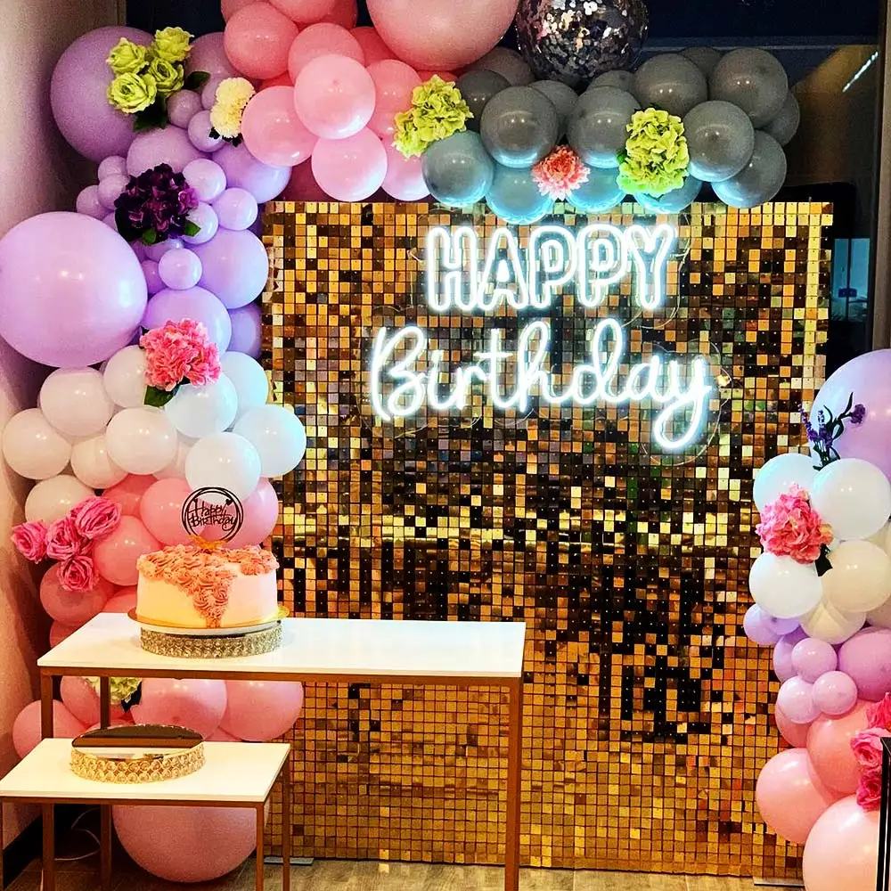 Winbo Letters Led Illuminated Light Sign Oh Baby Custom Led Happy Birthday Neon Sign For Home Happi Birthday Party Wedding Decor